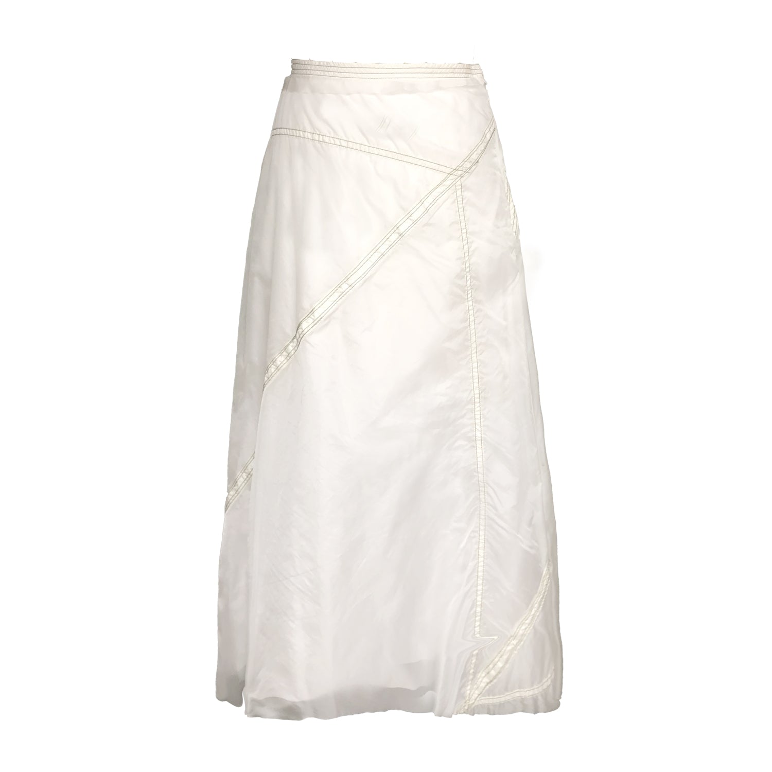 Harriet Midi Parachute Skirt-White