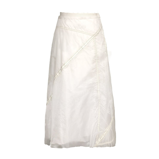 Harriet Midi Parachute Skirt-White