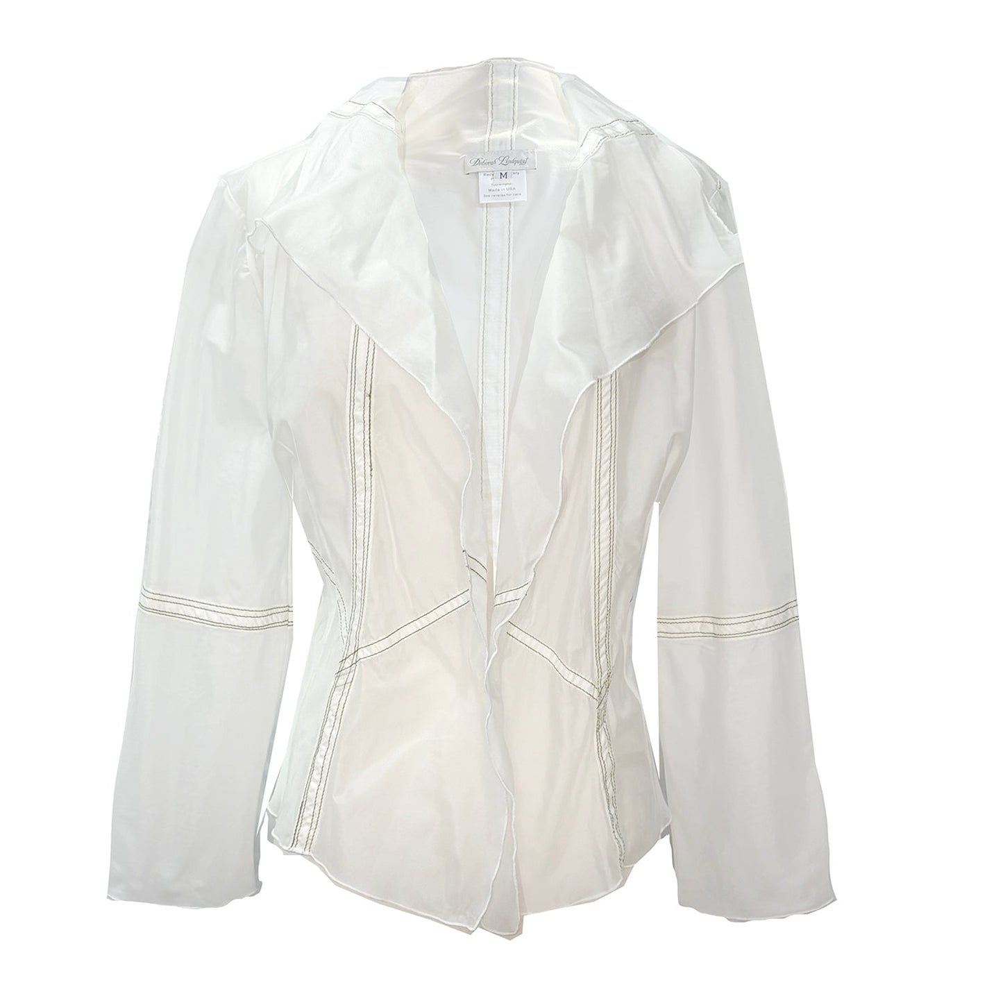 Elinor Flutter Front Jacket-White