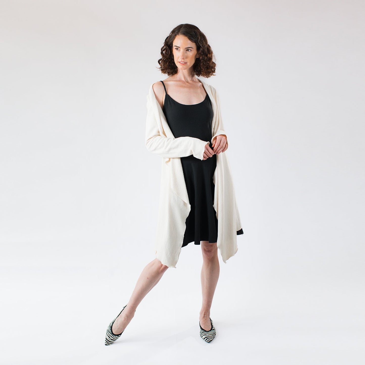 Aspen Wrap – Long French Terry Hemp Wrap-Crème
