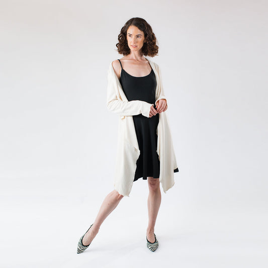Aspen Wrap – Long French Terry Hemp Wrap-Crème