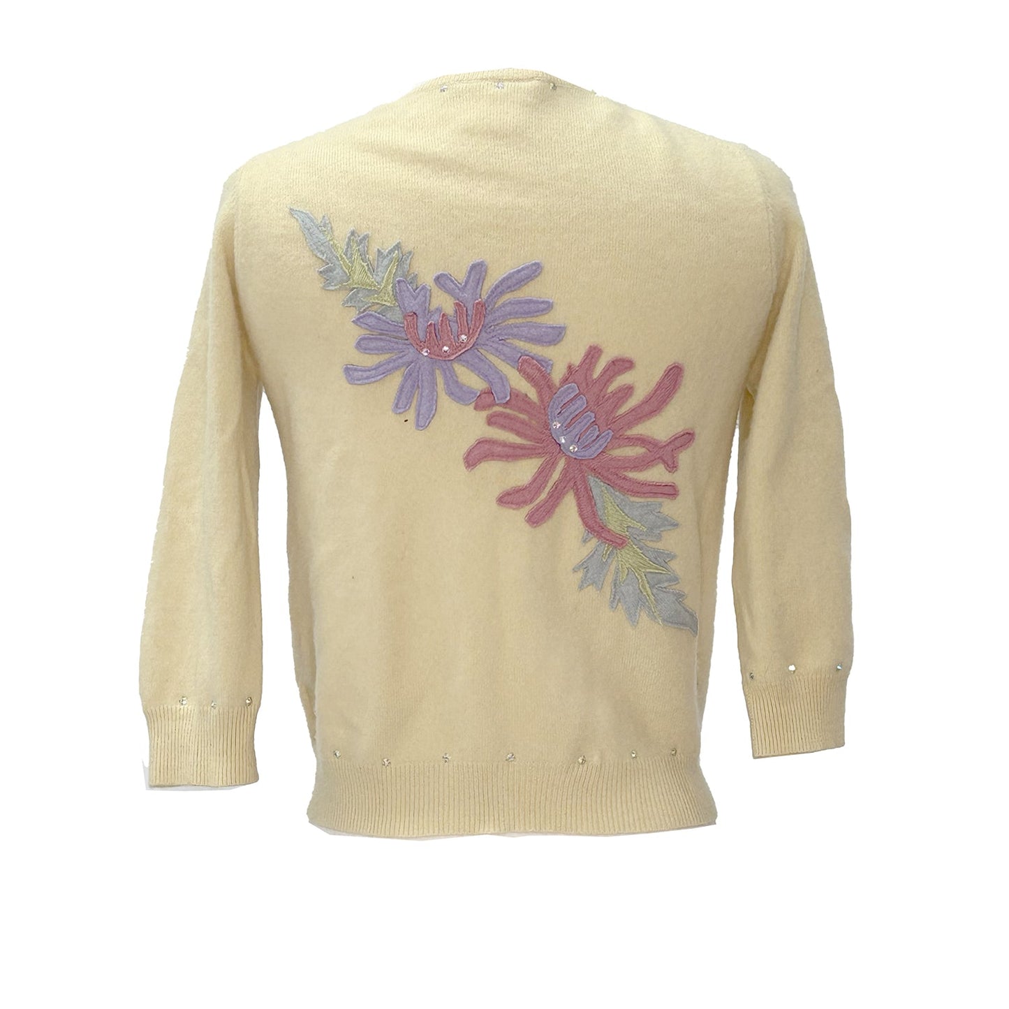 Chrysanthemum Cardigan-Cropped Yellow