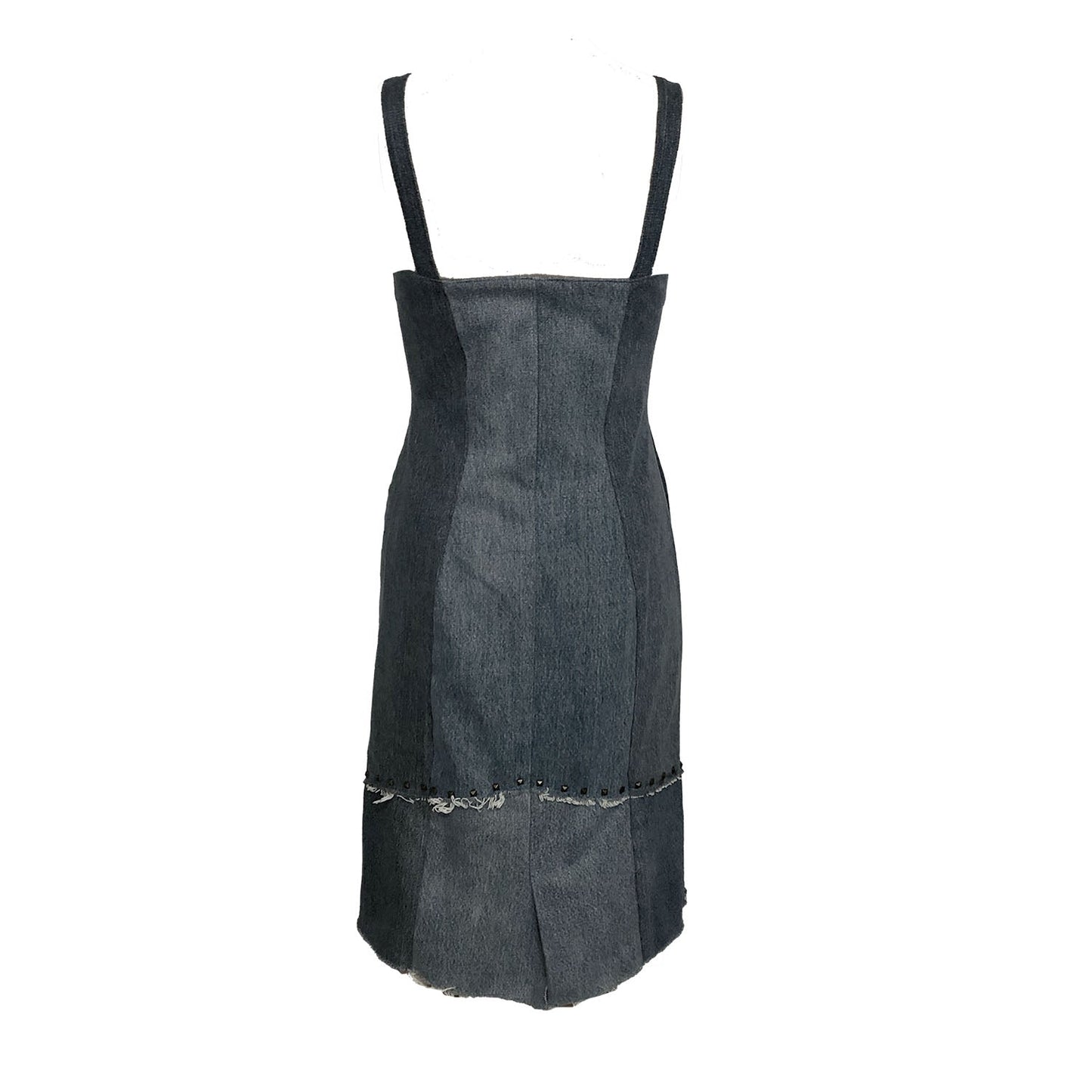 Sadie Dress – Distressed Black Two-Tone Sheath