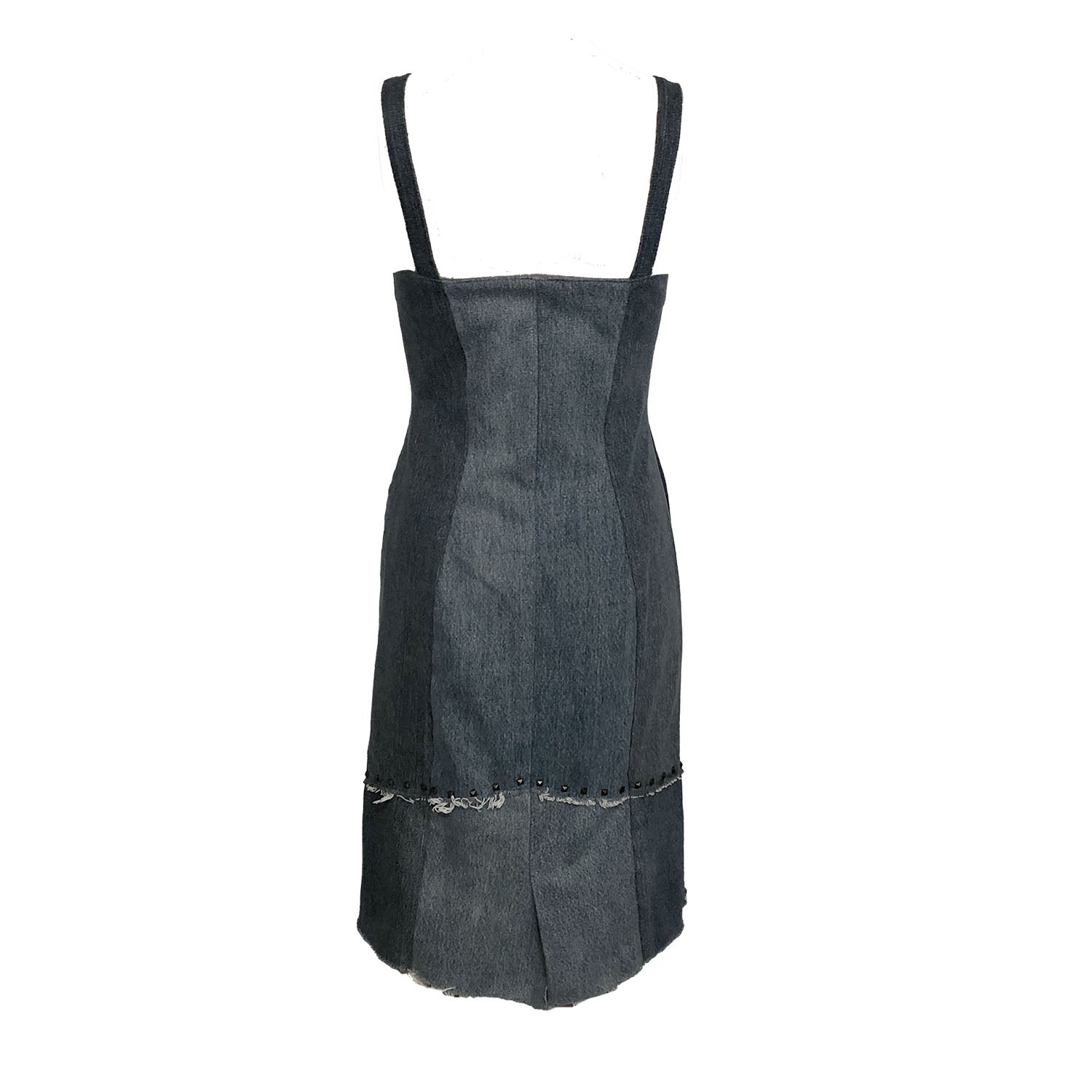 Sadie Dress – Distressed Black Two-Tone Sheath